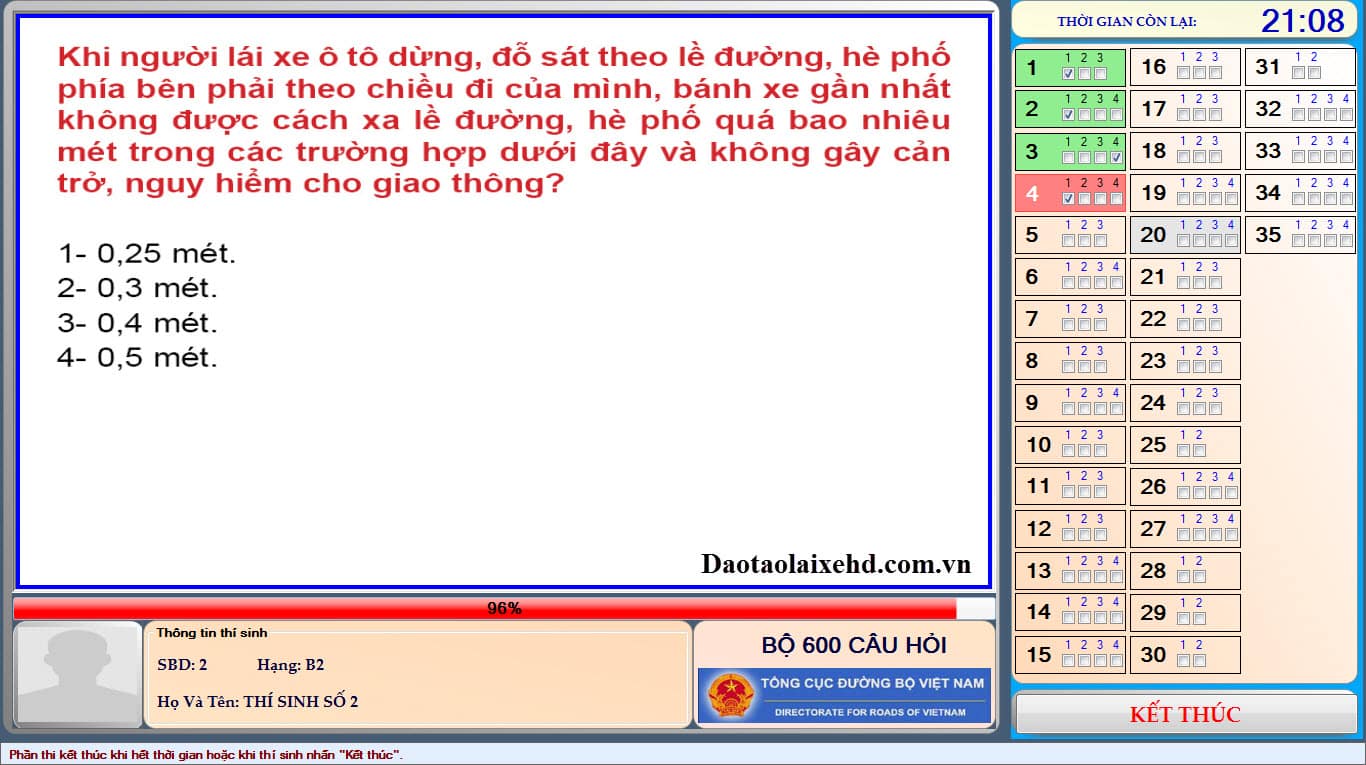 phần mềm thi lý thuyết lái xe b2- thi trực tiếp không phải ...